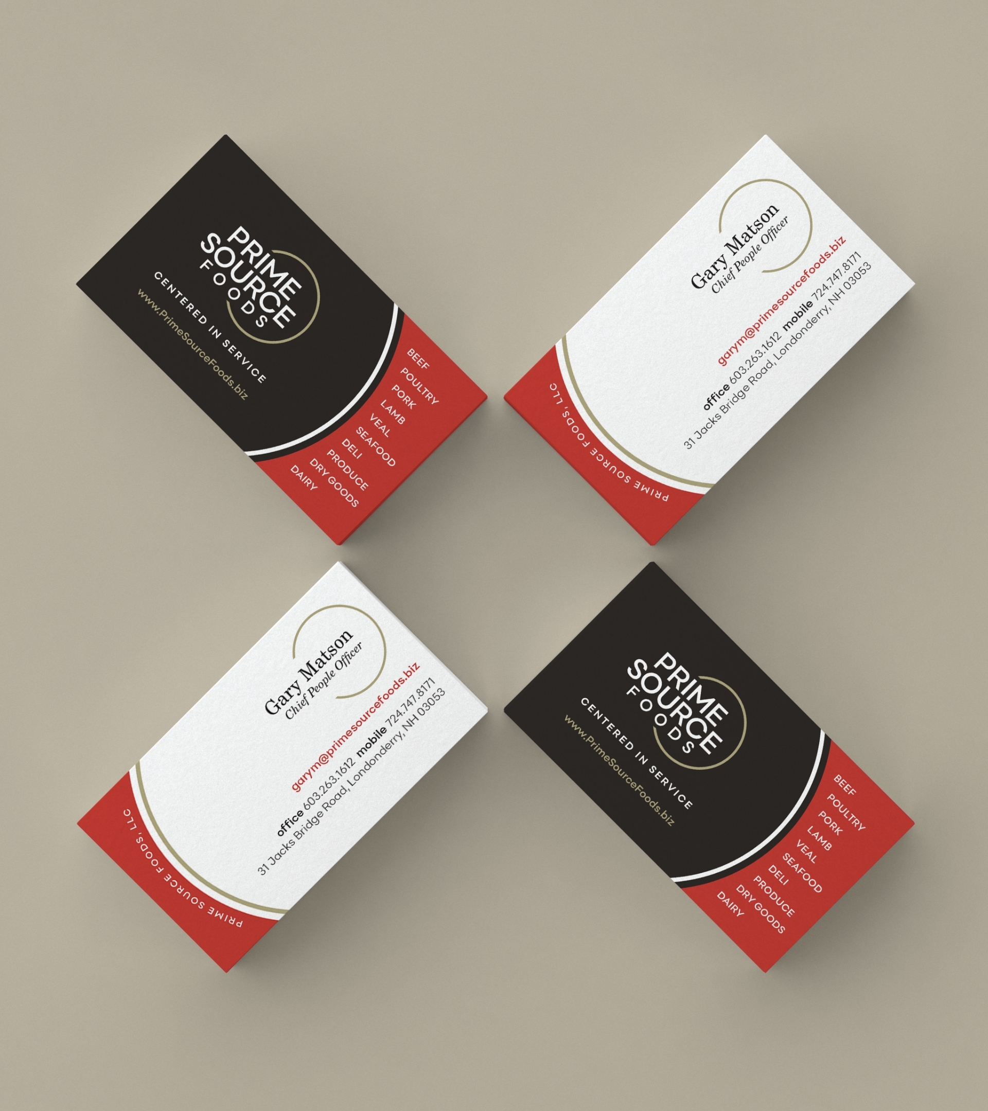 Prime Source business cards