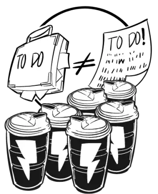 To Do Coffee Cups Doodle