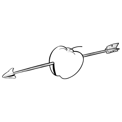Doodles 0006 arrow apple