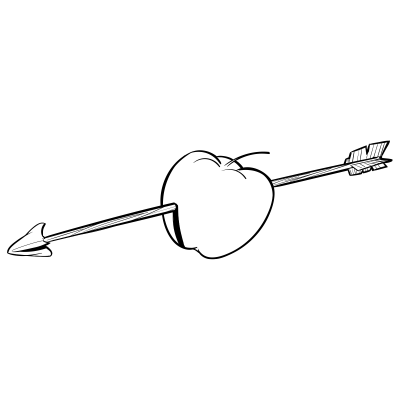 Doodles 0006 arrow apple